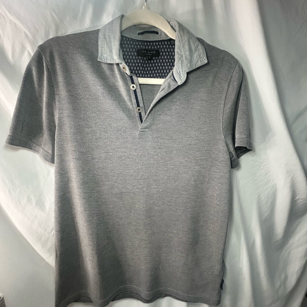 Ted Baker Light Gray Polo Shirt